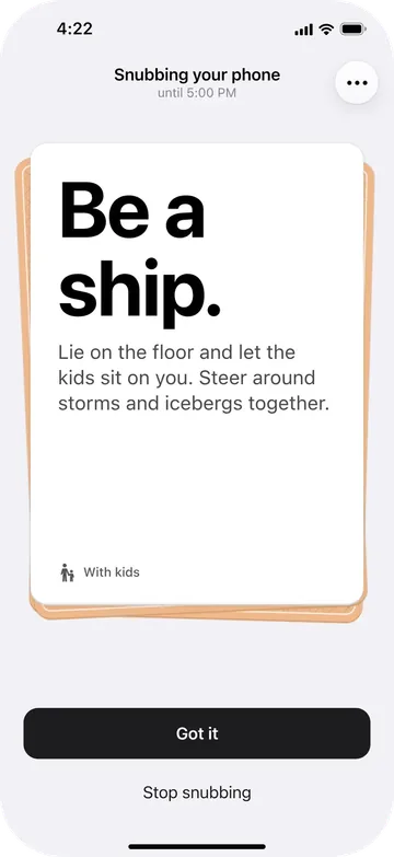 iPhone: the idea Be a ship.
